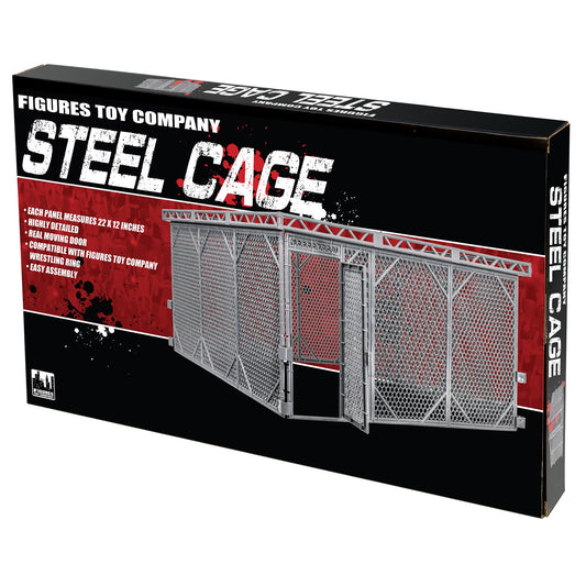 Figures Toy Company steel cage door in action for authentic match moments.
