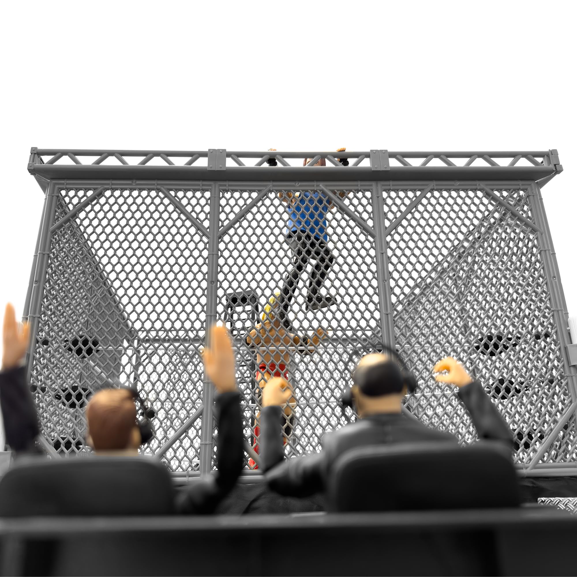 Figures Toy Company in-ring setup visualizes a multi-panel arena.