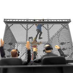 Figures Toy Company in-ring setup visualizes a multi-panel arena.