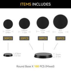 FIGURESLAB 28.5mm round base showing textured top for tabletop use.