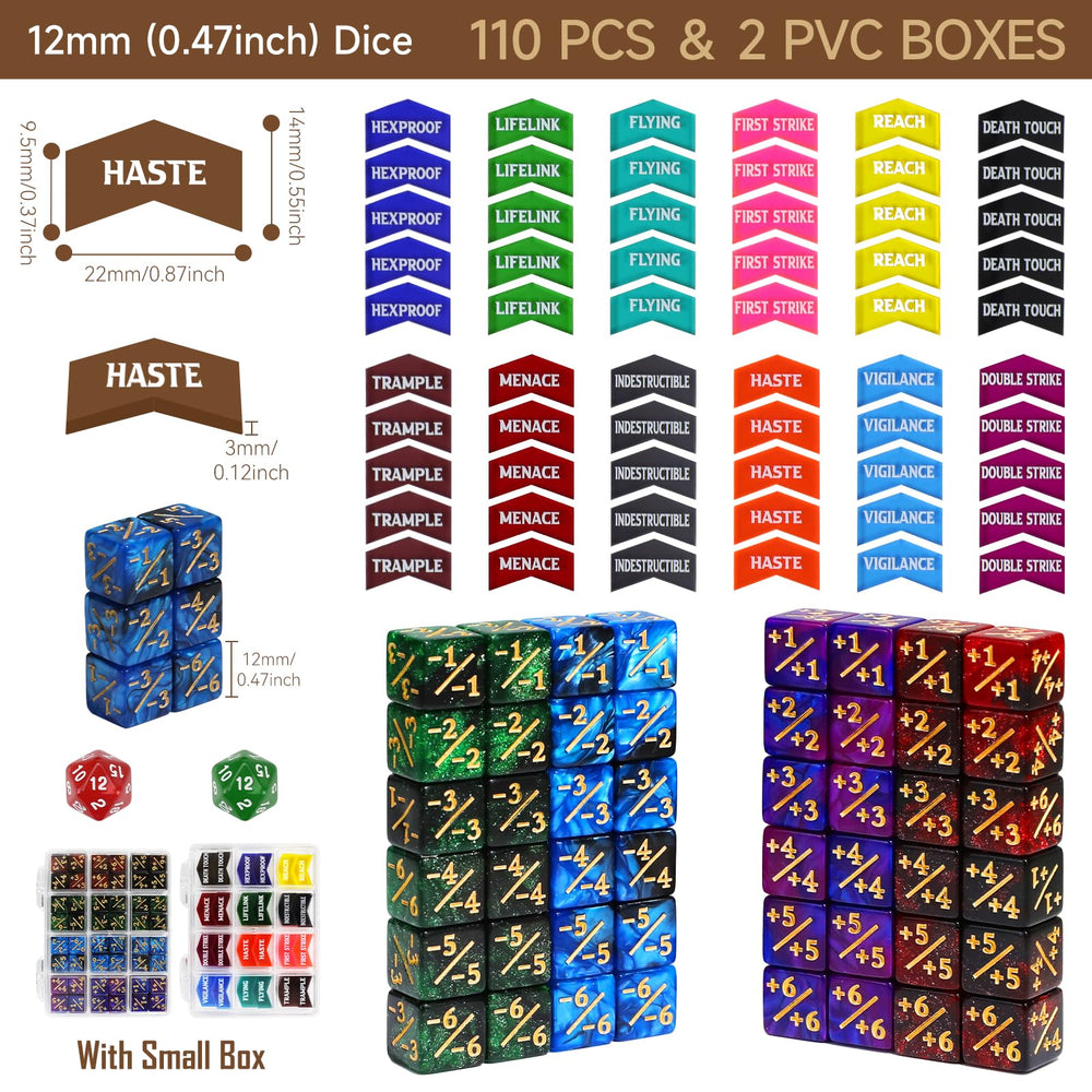 FIGURESLAB MTG dice 12mm counters offer clear readability for quick tracking.