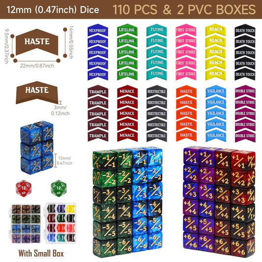 FIGURESLAB MTG dice 12mm counters offer clear readability for quick tracking.