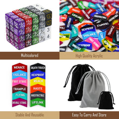 FigureSLAB dice counter set closeup highlights durable, water-resistant material