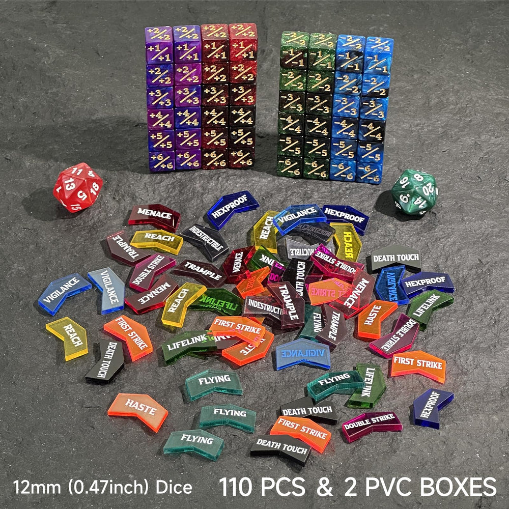FIGURESLAB storage box with 12 slots keeps tokens and dice tidy and portable.