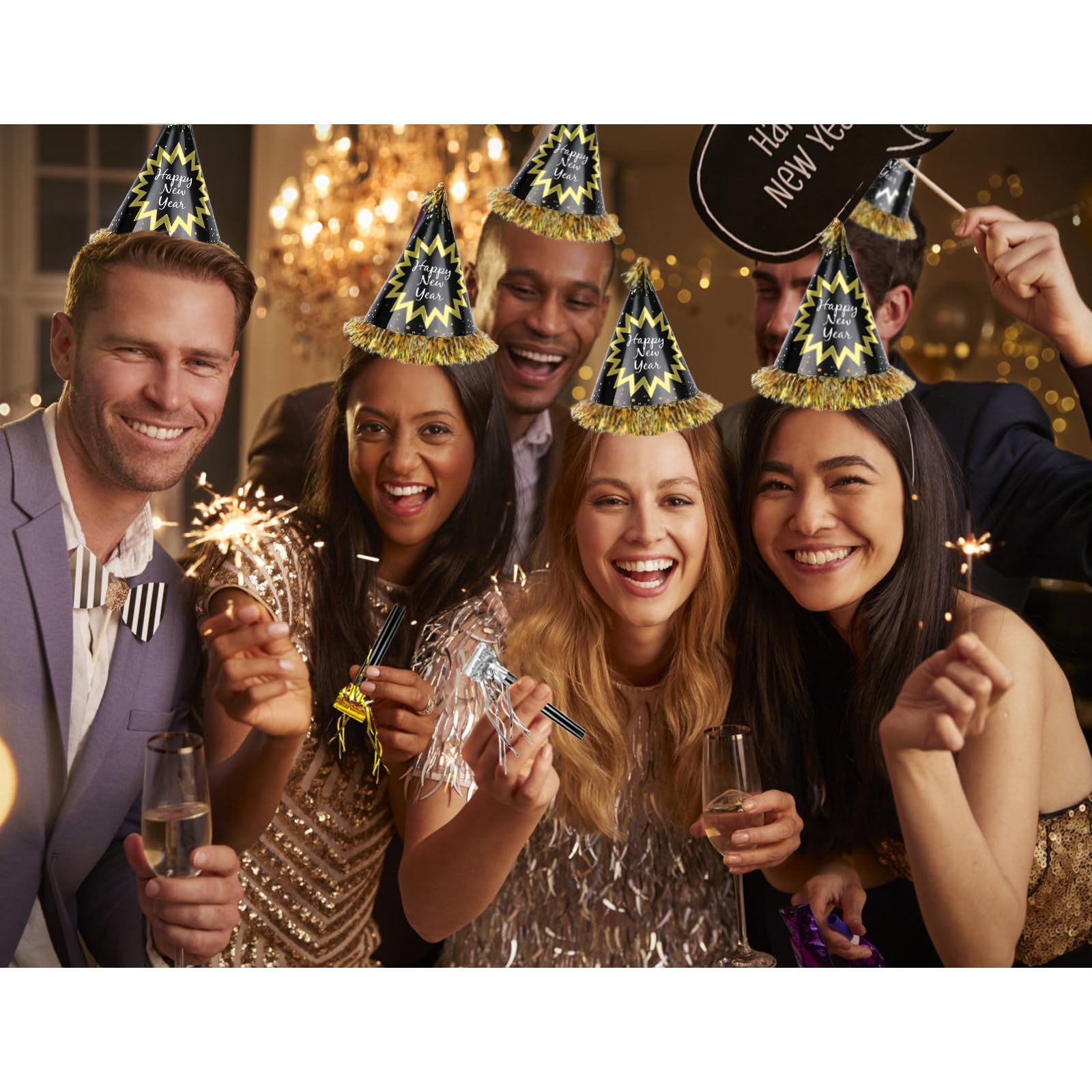 fiintrwa New Year party hat boosts group energy and fun
