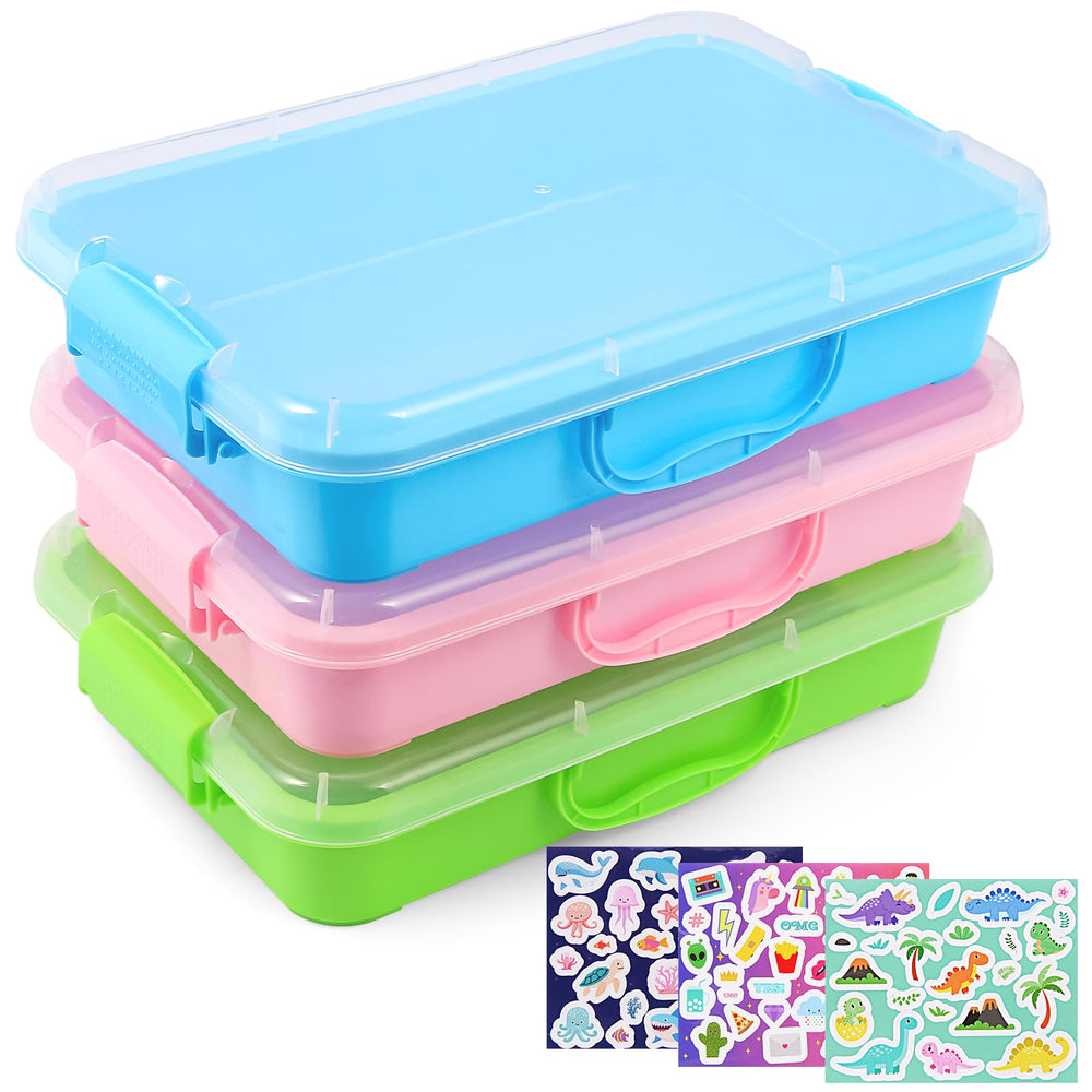 FIIOEOY sensory bin blue lid for organized, portable play