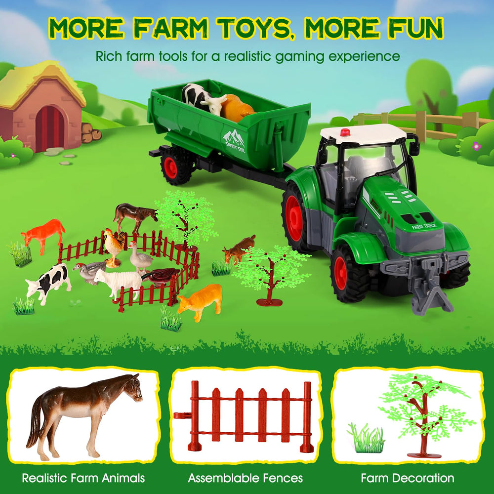 FIIOEOY fences and trees set highlights customizable mini-farm layouts for creative construction