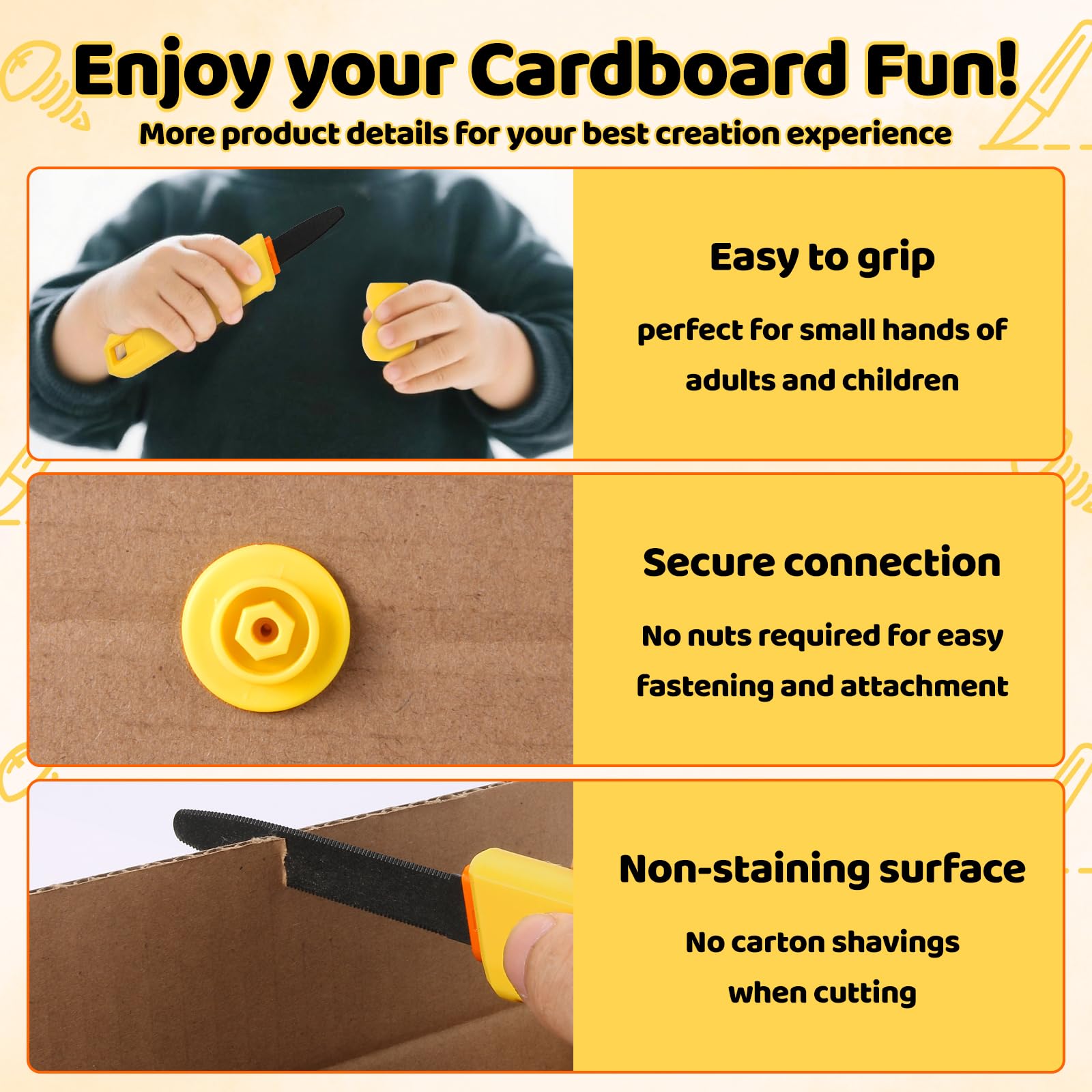 FIIOEOY 90-degree connectors for sturdy cardboard joints