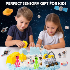 FIIOEOY outer space sensory bin satellite for detail-focused play and scenario building.
