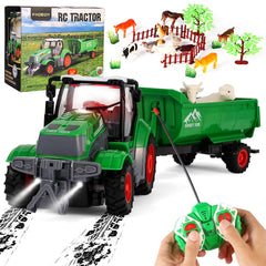 FIIOEOY remote tractor with trailer shown for versatile indoor and outdoor farm play