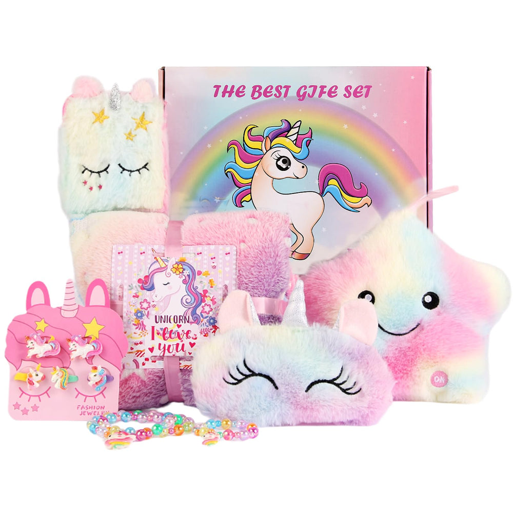 FIIOEOY unicorn gift box showcasing complete set for imaginative play.
