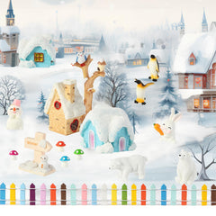 FIIOEOY winter sand art molds shaping arctic scenes