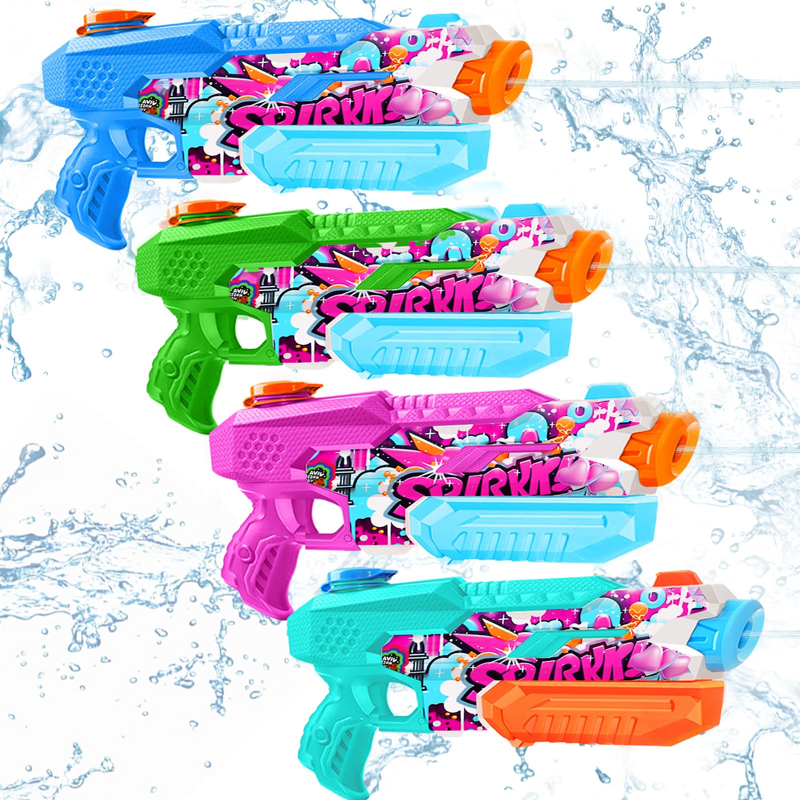 FIKAMD water guns front view showing large 600cc capacity for pool battles