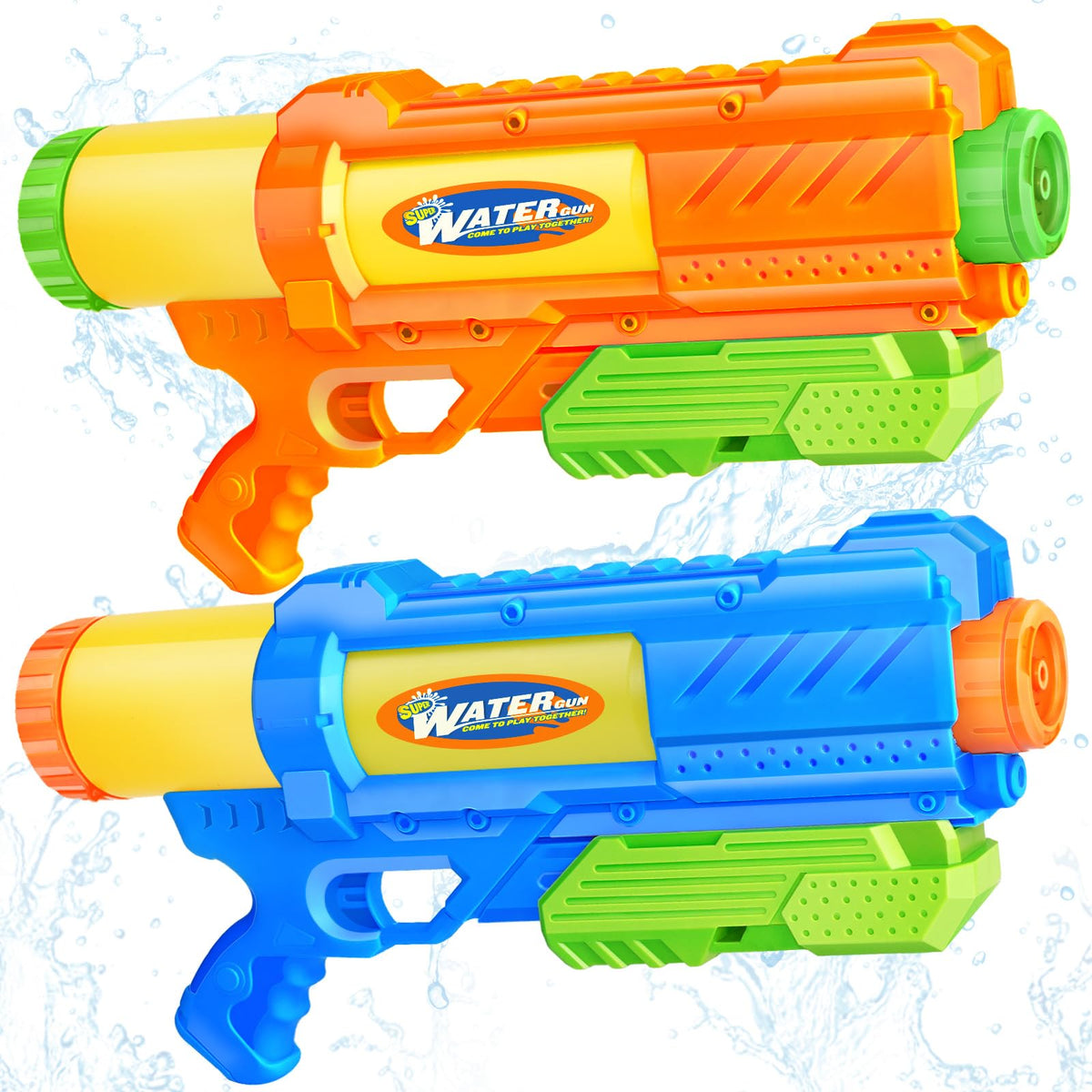 Fikamd 2-pack water gun, bright colors, ready for backyard battles.
