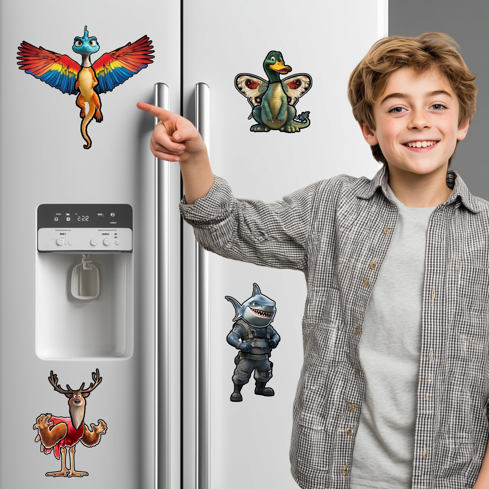 Filigree Fox Design colorful, washable magnets ideal for mess-free kitchen adventures.