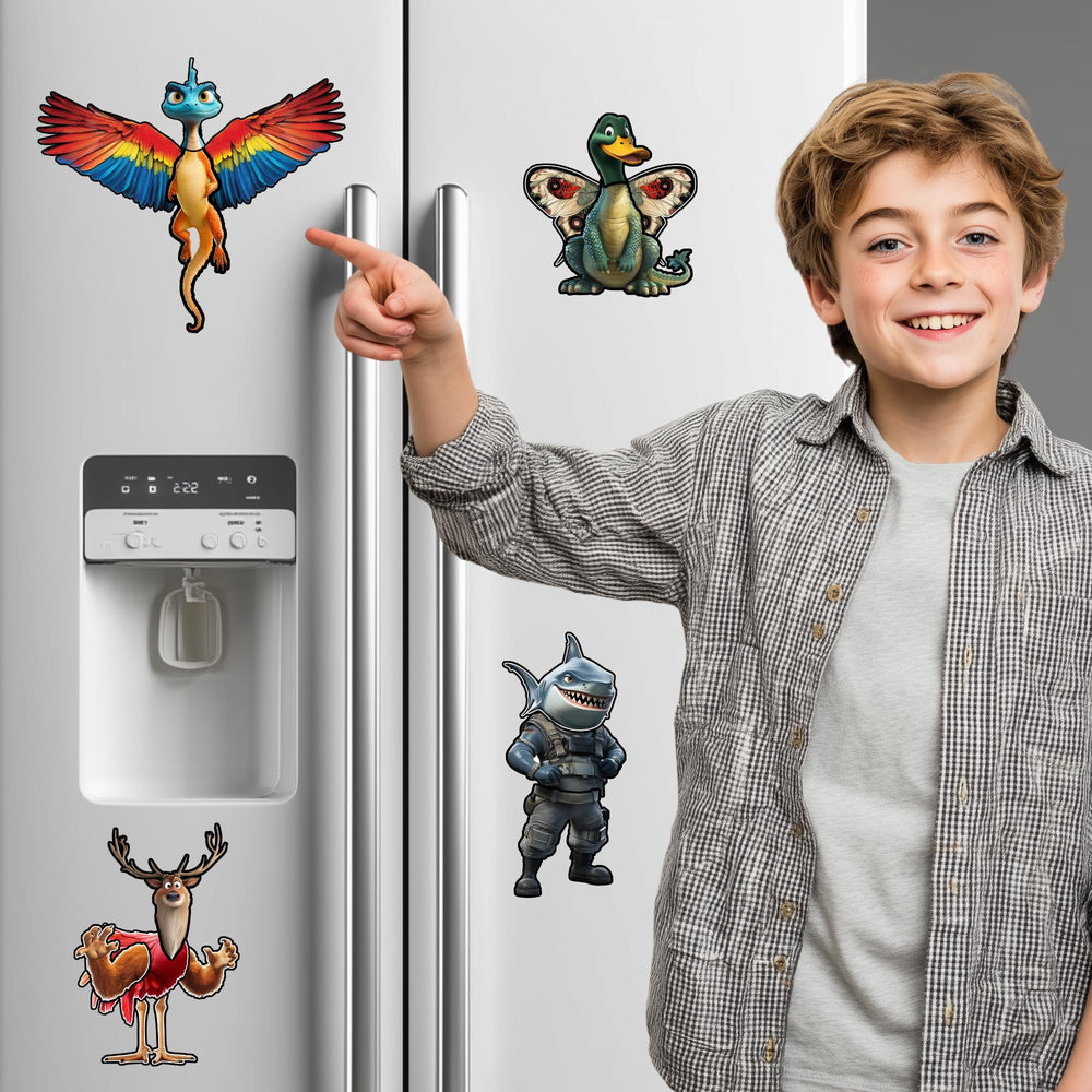 Filigree Fox Design colorful, washable magnets ideal for mess-free kitchen adventures.