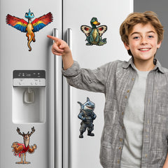 Filigree Fox Design colorful, washable magnets ideal for mess-free kitchen adventures.