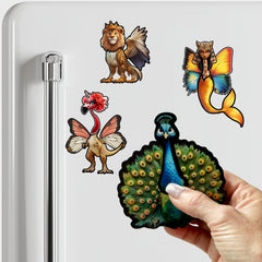 Filigree Fox Design magnet-parts connectable for endless creature combinations.
