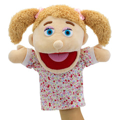 FIMIGID six-member family puppets for imaginative play and storytelling.