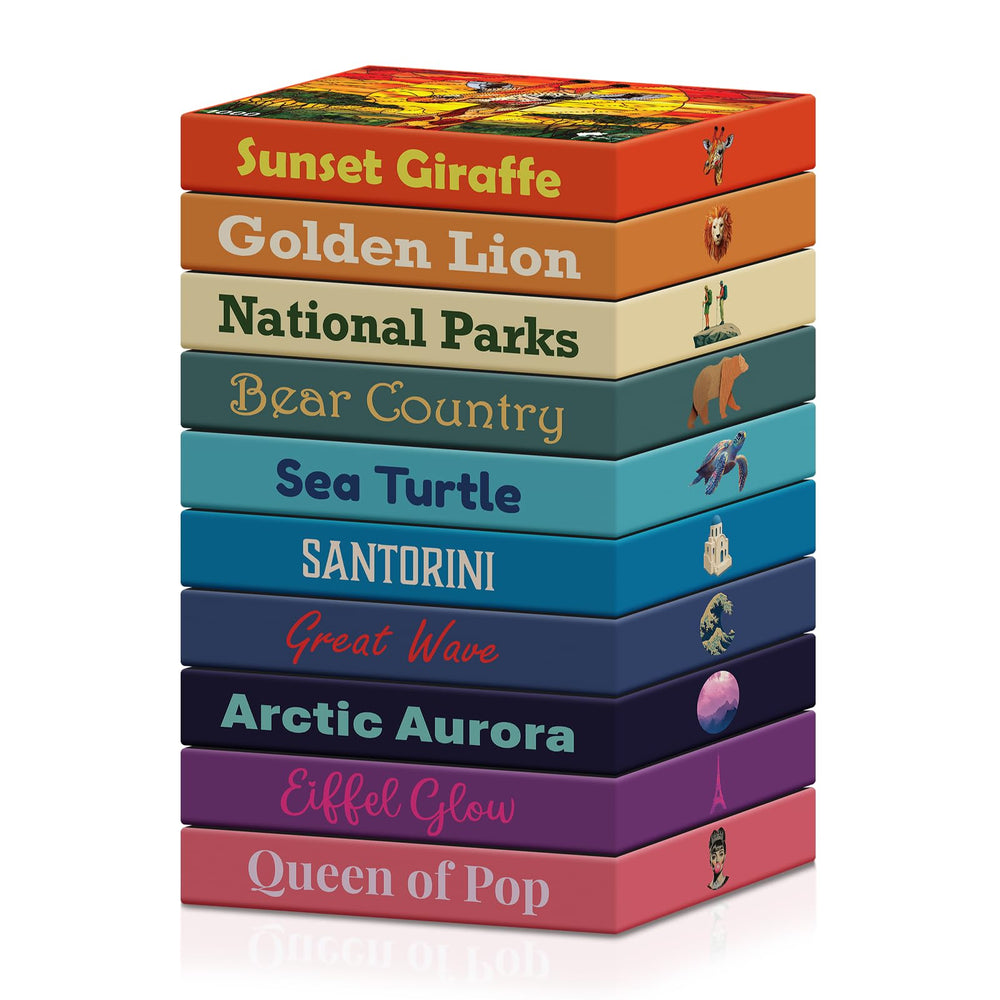 Final Piece Puzzles Arctic Aurora display box showcases collectible presentation for coffee-table setups.