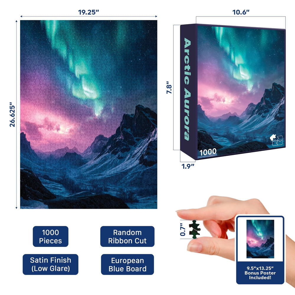 Final Piece Puzzles Arctic Aurora finished puzzle image shows a collectible art moment after assembly.