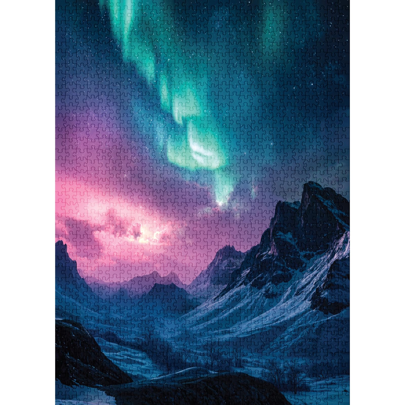 Final Piece Puzzles Arctic Aurora USA-printed label indicates domestic production quality.