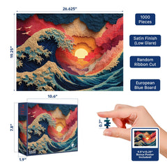 Final Piece Puzzles blue board delivers warp-resistant support for precise, clean edges.