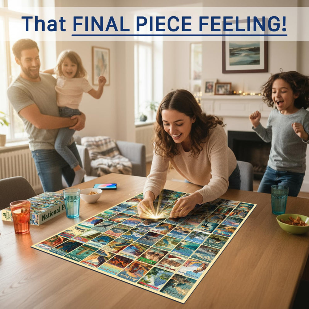 Final Piece Puzzles National Parks finished puzzle laid out to reveal the scene.