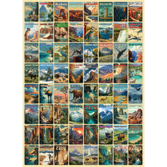 Final Piece Puzzles National Parks packaging on a shelf, gift-ready presentation.