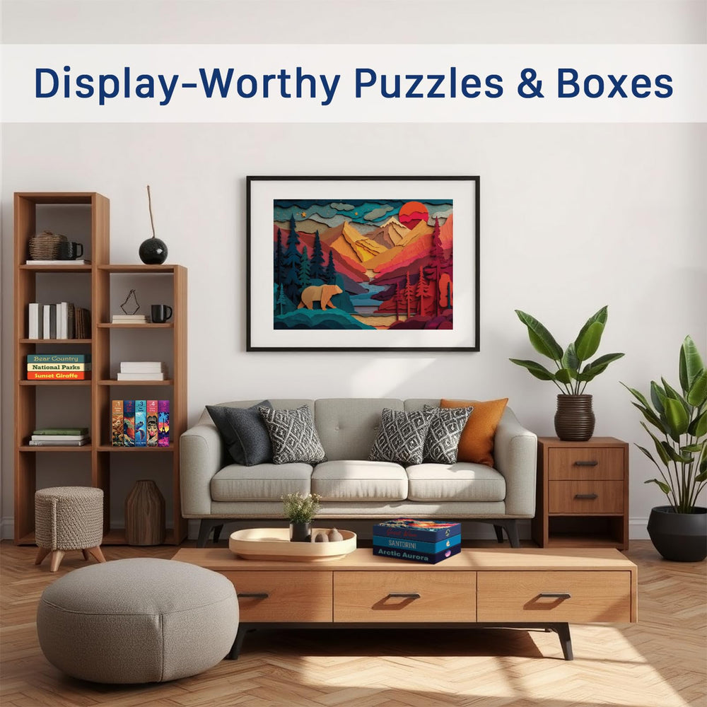 Final Piece Puzzles Sea Turtle satin finish reduces glare for easier color viewing.