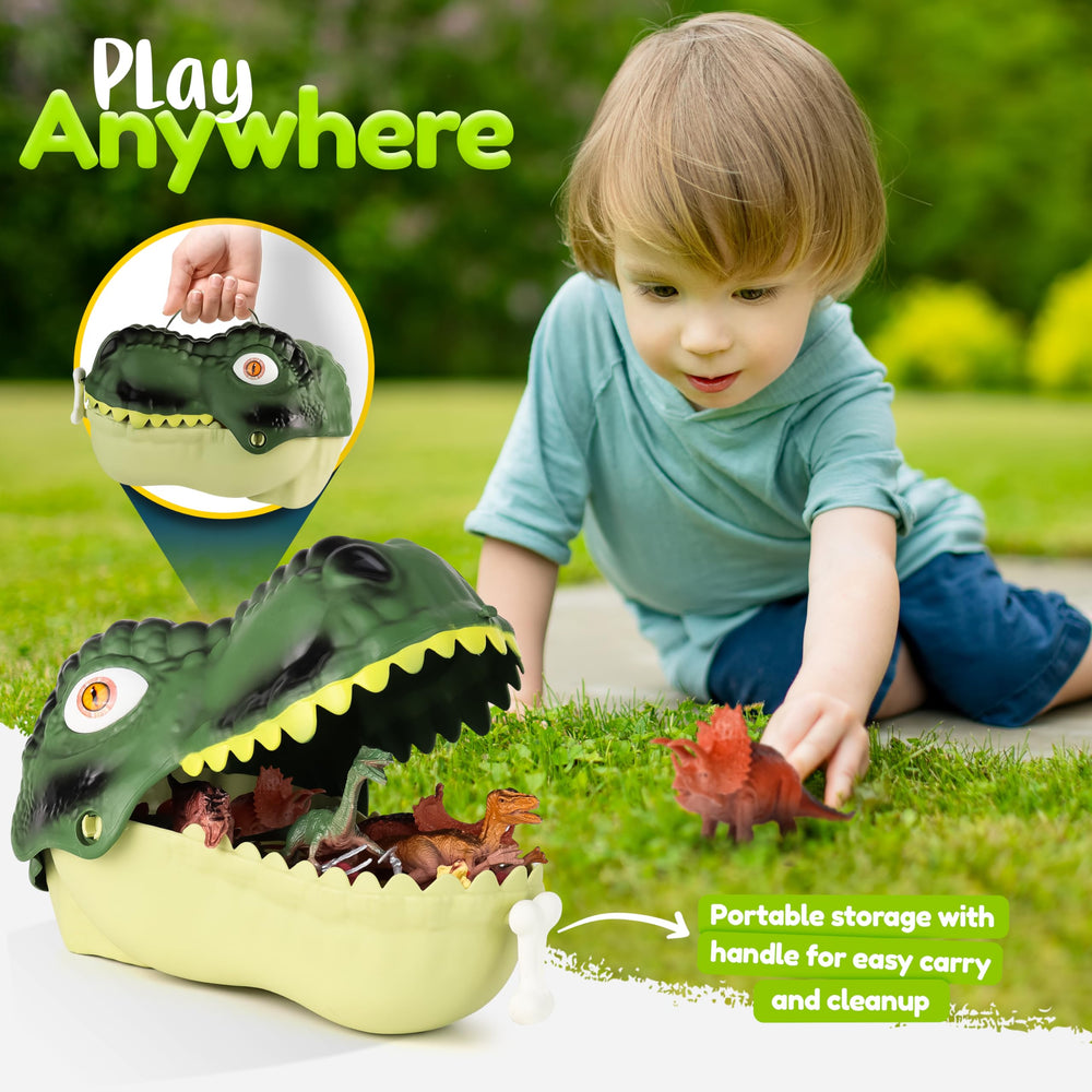 FINcredible dinosaur toy set: scene elements spark mini-diorama adventures