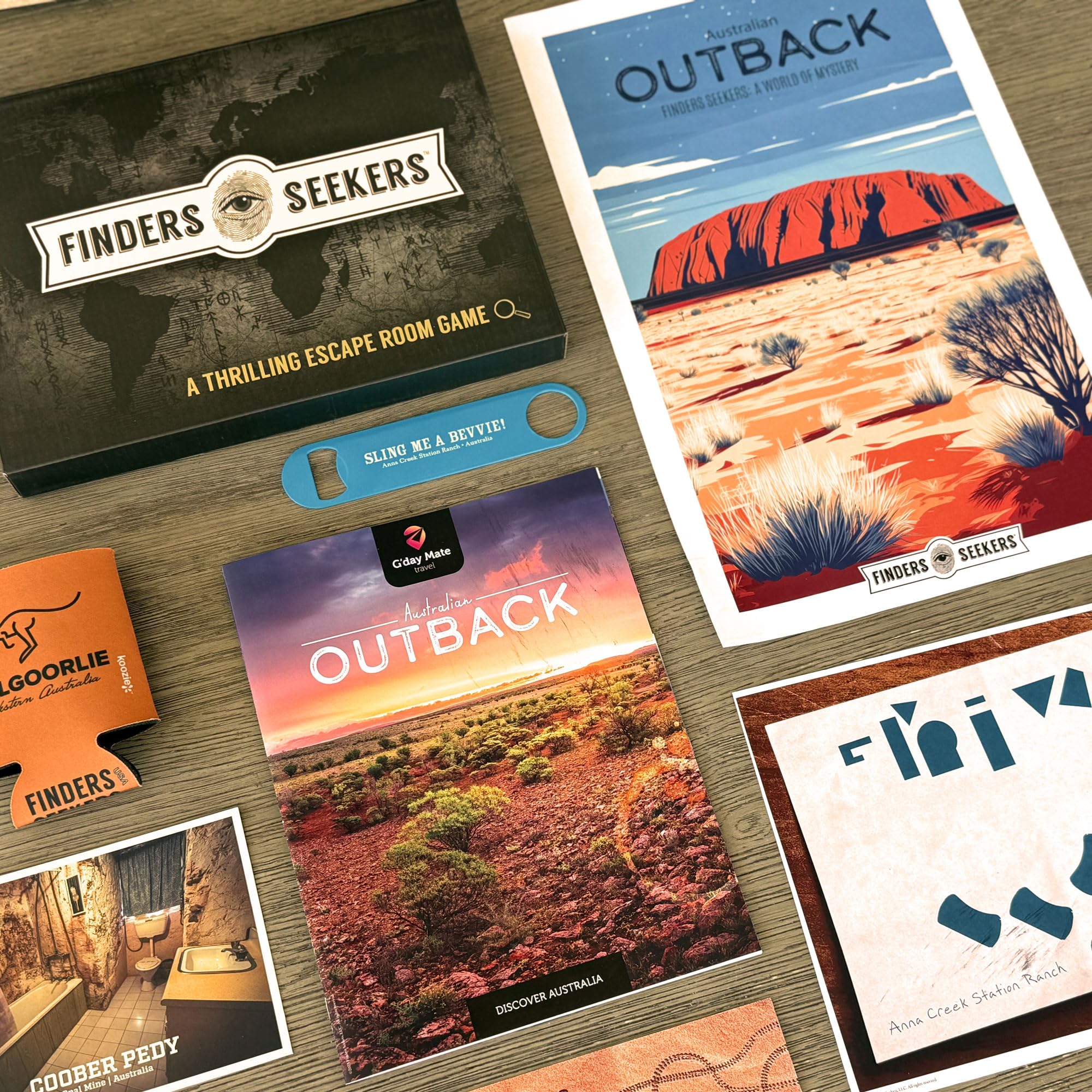 Finders Seekers The Outback Legends of Gold souvenirs enhance thematic immersion
