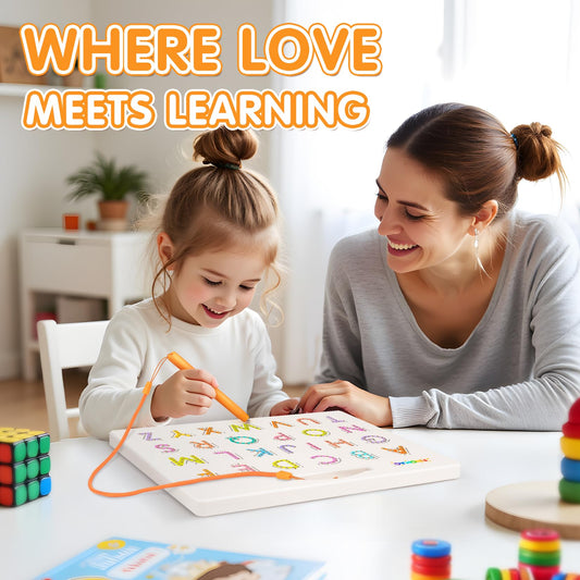 FINDMAG Double-sided alphabet magnets for uppercase and lowercase practice
