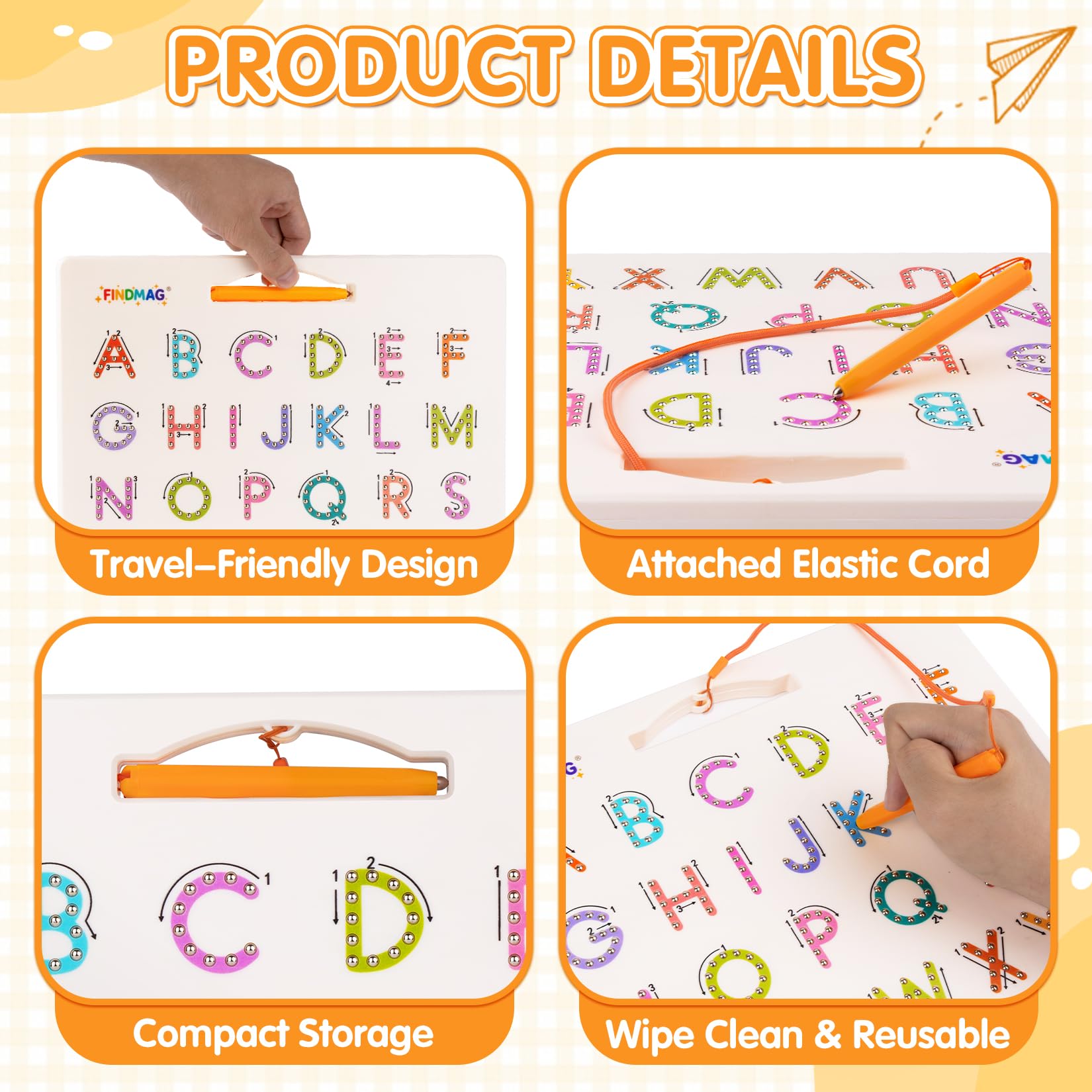 FINDMAG Travel-friendly compact board suitable for trips and learning on the go