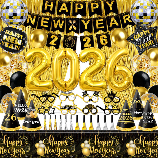 FINDRICH Happy New Year banner enhances party backdrop and photos.