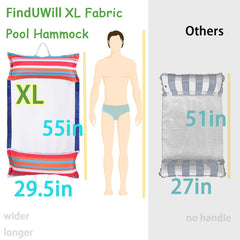 FindUWill adults pool lounge chair hammock with carry handles for easy transport.