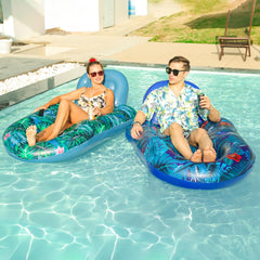 FindUWill two-piece pool float set designed for couples or friends lounging together.