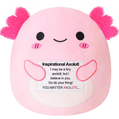 Finebee Axolotl Plush front view showing cuddly design and friendly presence for desks