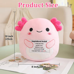 Axolotl plush in car, a portable mood booster from Finebee