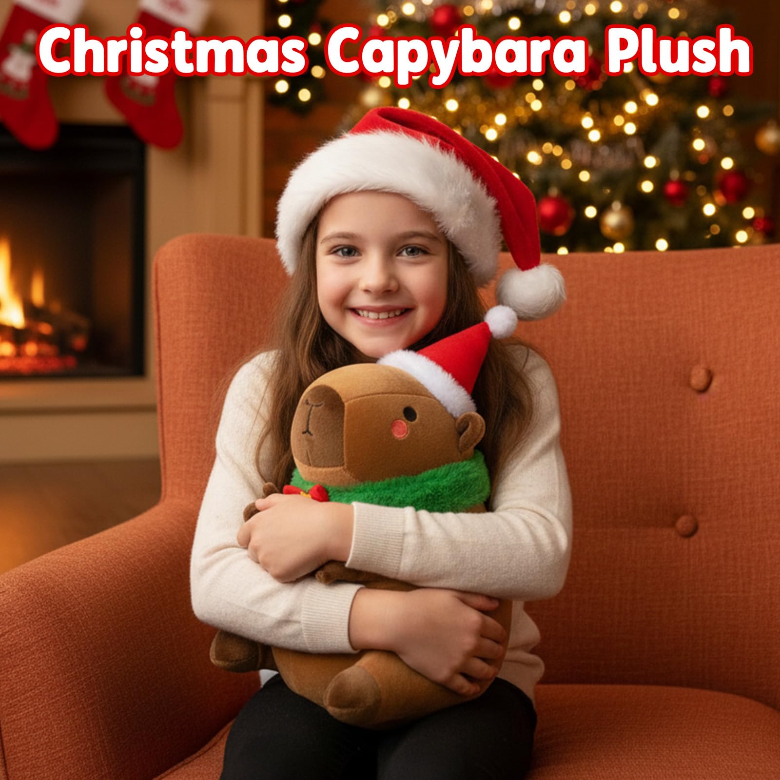 Finebee Christmas capybara plush makes a charming and thoughtful gift.