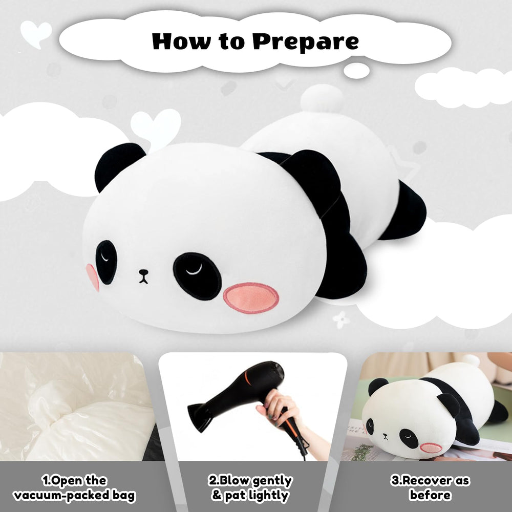 Finebee weighted panda plush ideal gift idea for birthdays and holidays