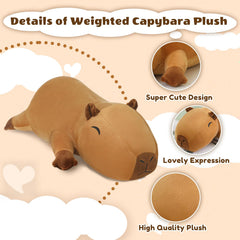 Finebee weighted capybara plush 13-8in size ideal for bedtime cuddles