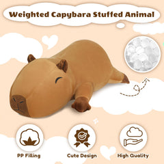 Finebee weighted capybara plush 23-6in size serves as decor and pillow