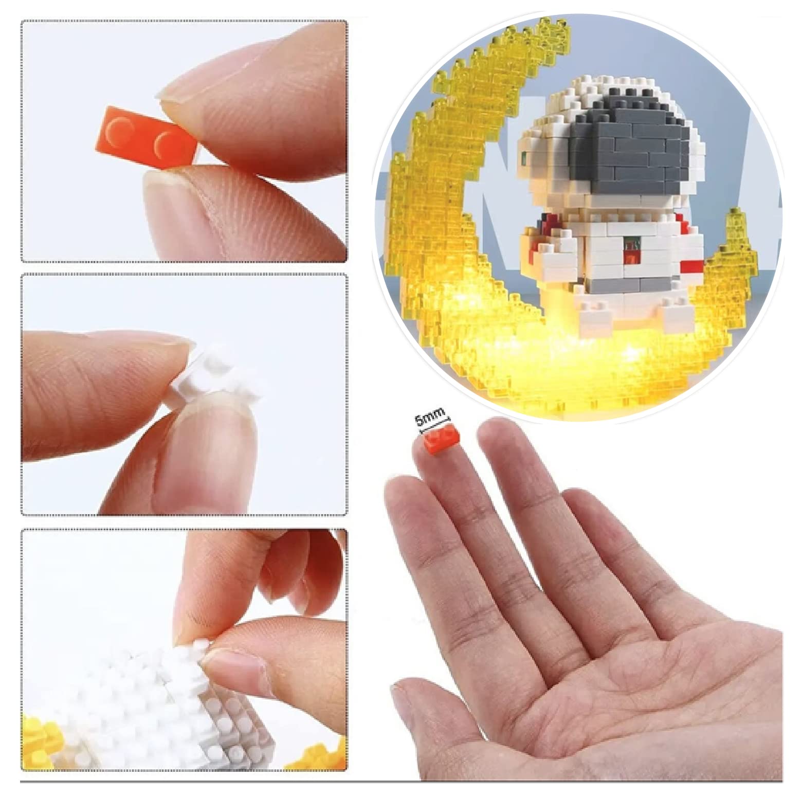 Finger Rock 388-piece nano-compatible kit shown mid-assembly for a hobby session.