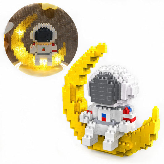 Finger Rock Astronaut mini building set displayed on a desk for stylish decor.