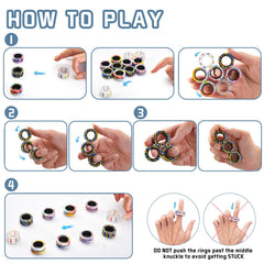 Finger Rock colorful magnetic rings help calm nerves during work or study.