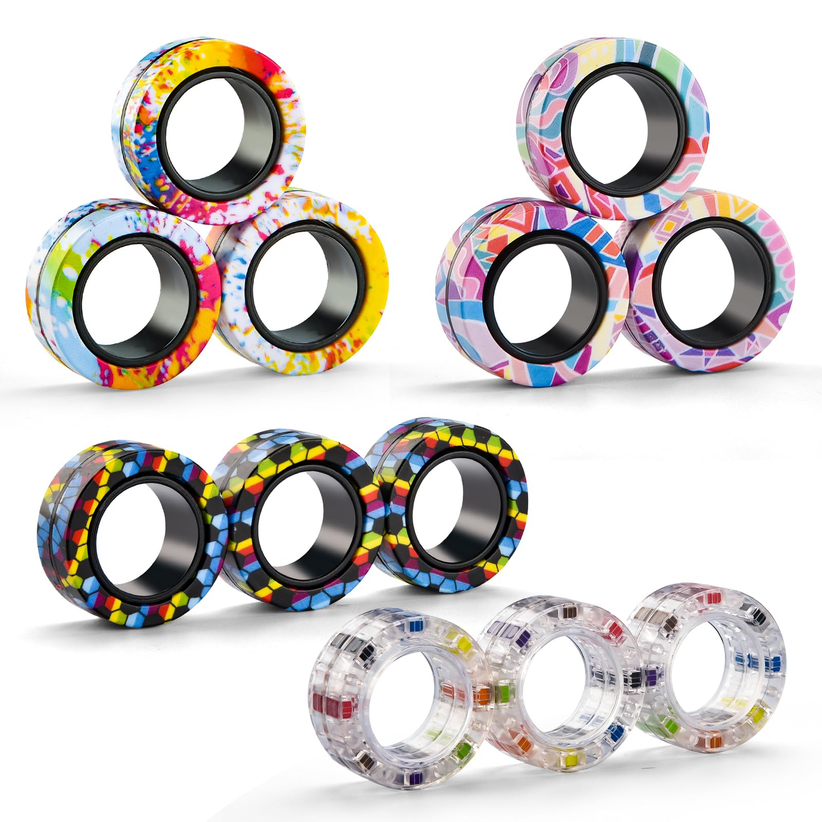 Finger Rock office-ready fidget rings fit easily in pencil case.