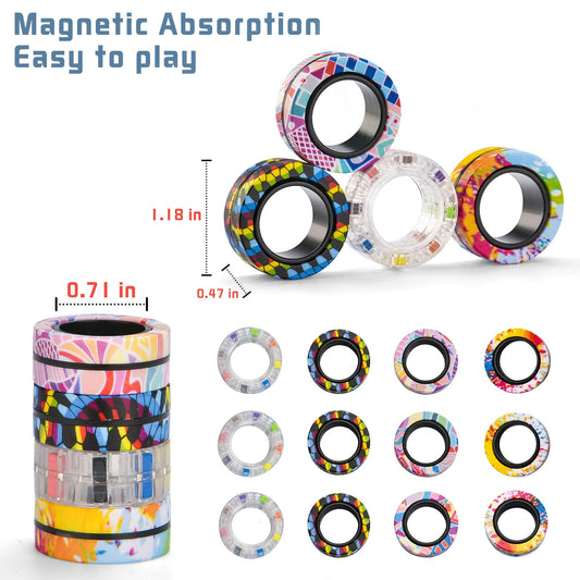 Finger Rock pocket-sized fidget toy rings ideal for travel and focus.