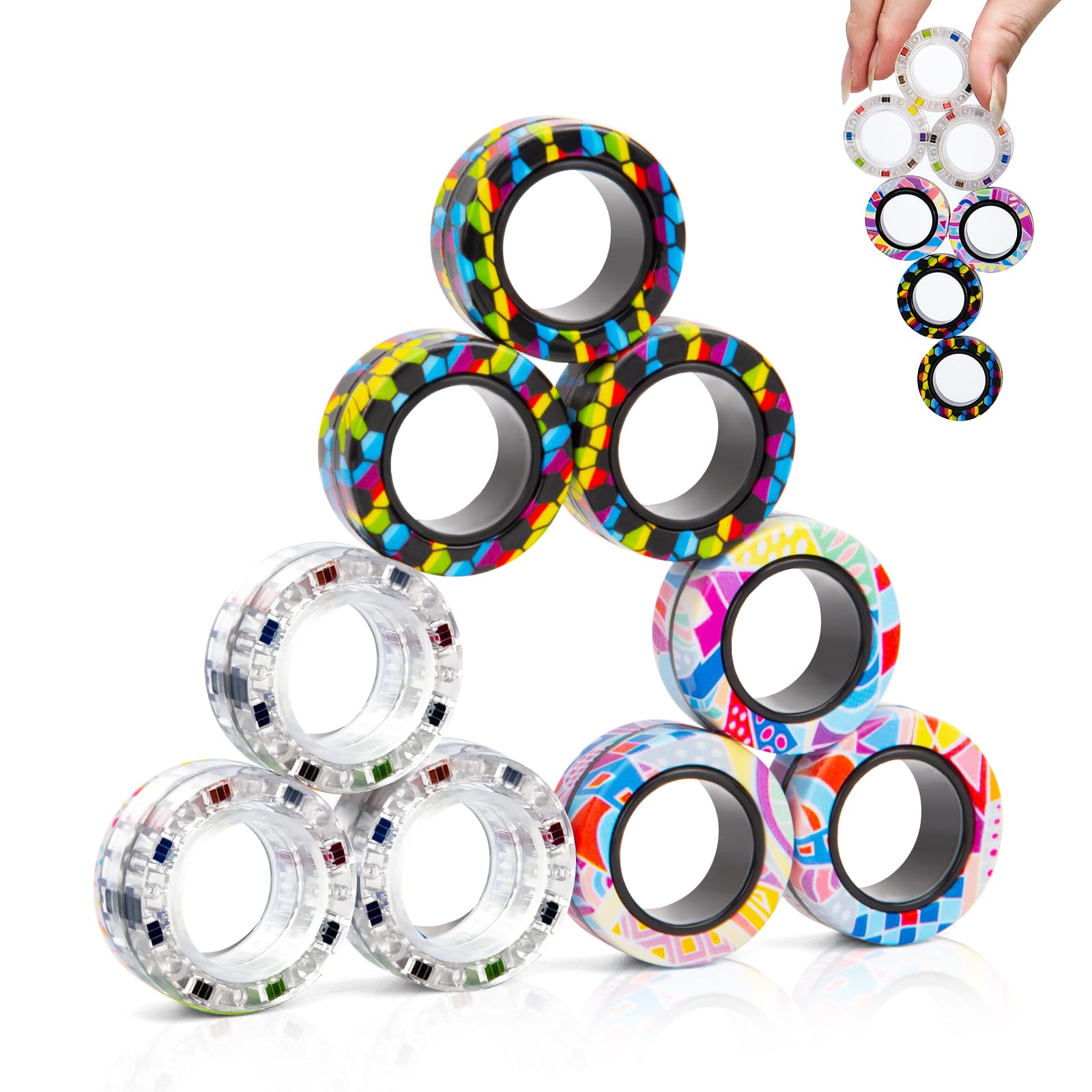 Finger Rock rotating shaft design – smooth spins, durable outer casing.