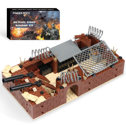 Finger Rock WW2 base bunker assembly showcases modular trench setup for detailed play